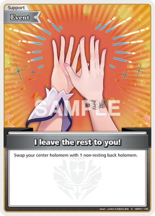 I leave the rest to you!