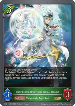 Water General of Wave-Like Spirals Benedict