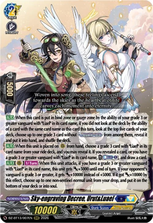 Sky engraving Decree Urut and Luael