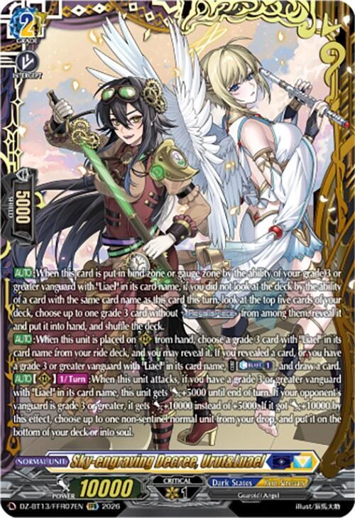 Sky engraving Decree Urut and Luael