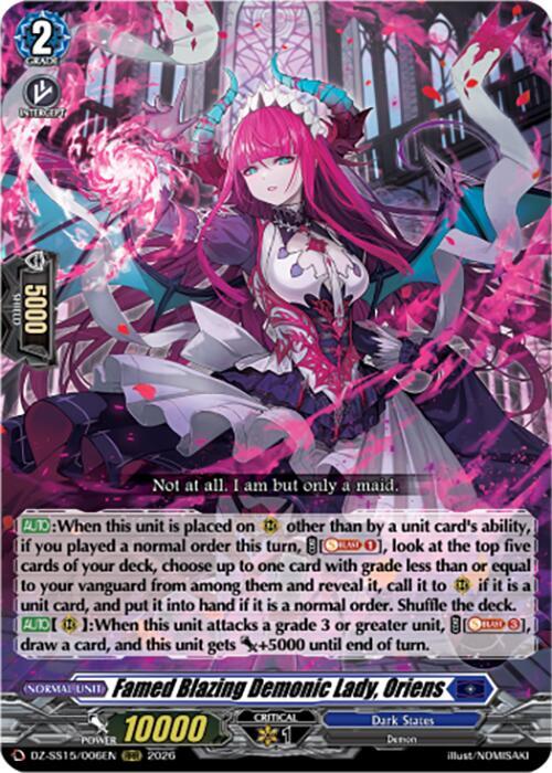 Famed Blazing Demonic Lady Oriens