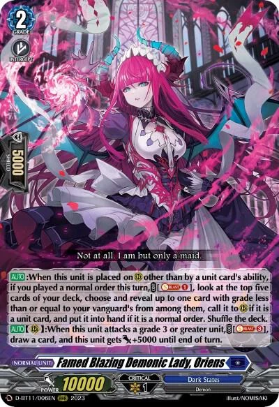 Famed Blazing Demonic Lady Oriens