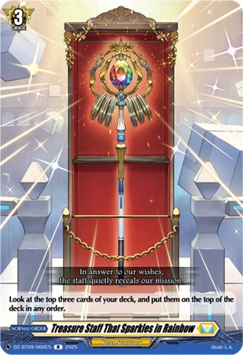 Treasure Staff That Sparkles in Rainbow